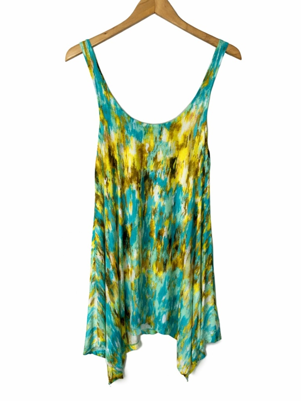 LOGO Layers Lori Goldstein Tank Top Medium Abstract Print Flowy Swing Tunic